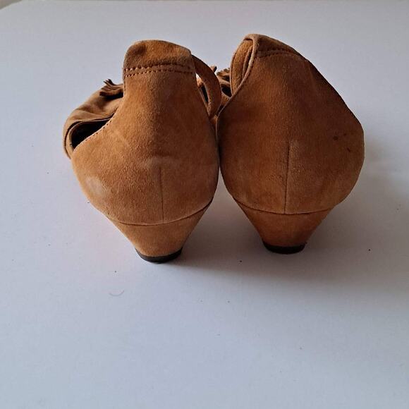 Madewell 1937 Footwear Womens Vintage Camel Suede Flat Open Toe Shoes - Size 9.5 - Picture 6 of 12